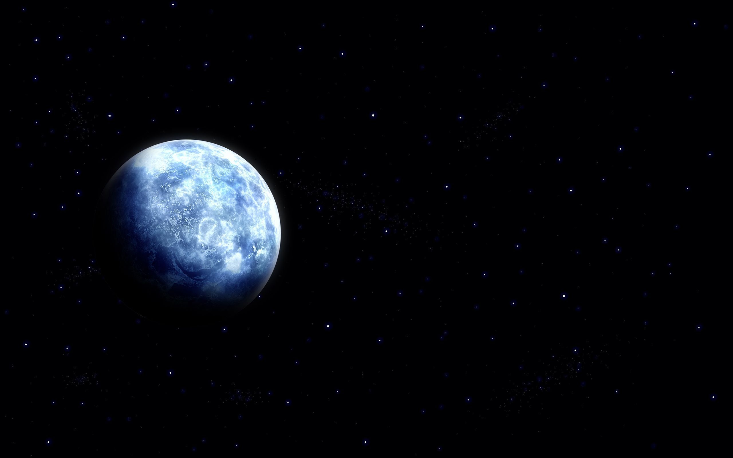 Pianeta blu piccolo stellato, 2560x1600 2K+, PC