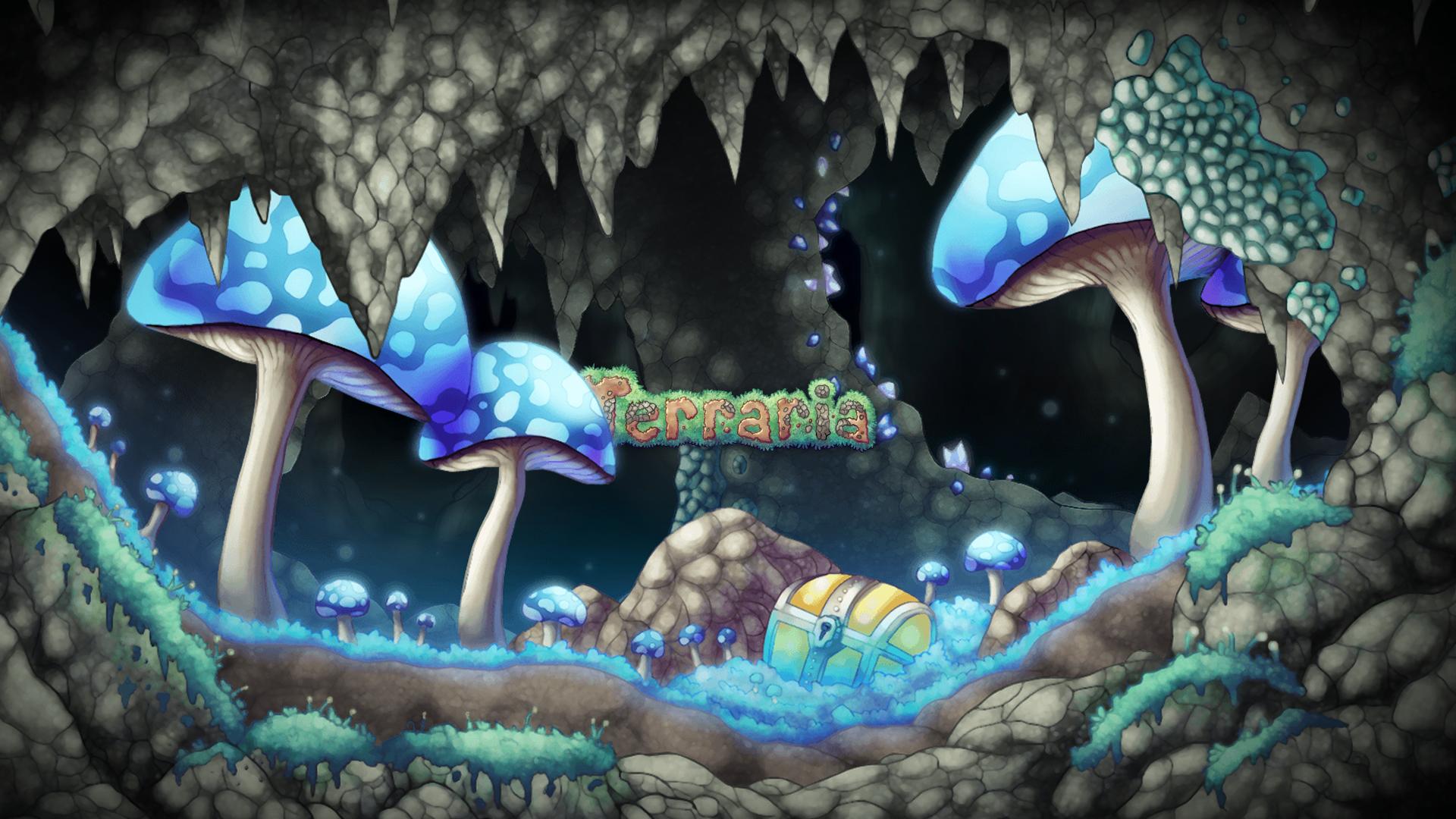 Terraria grotta con funghi, 1920x1080 1080p, Laptop