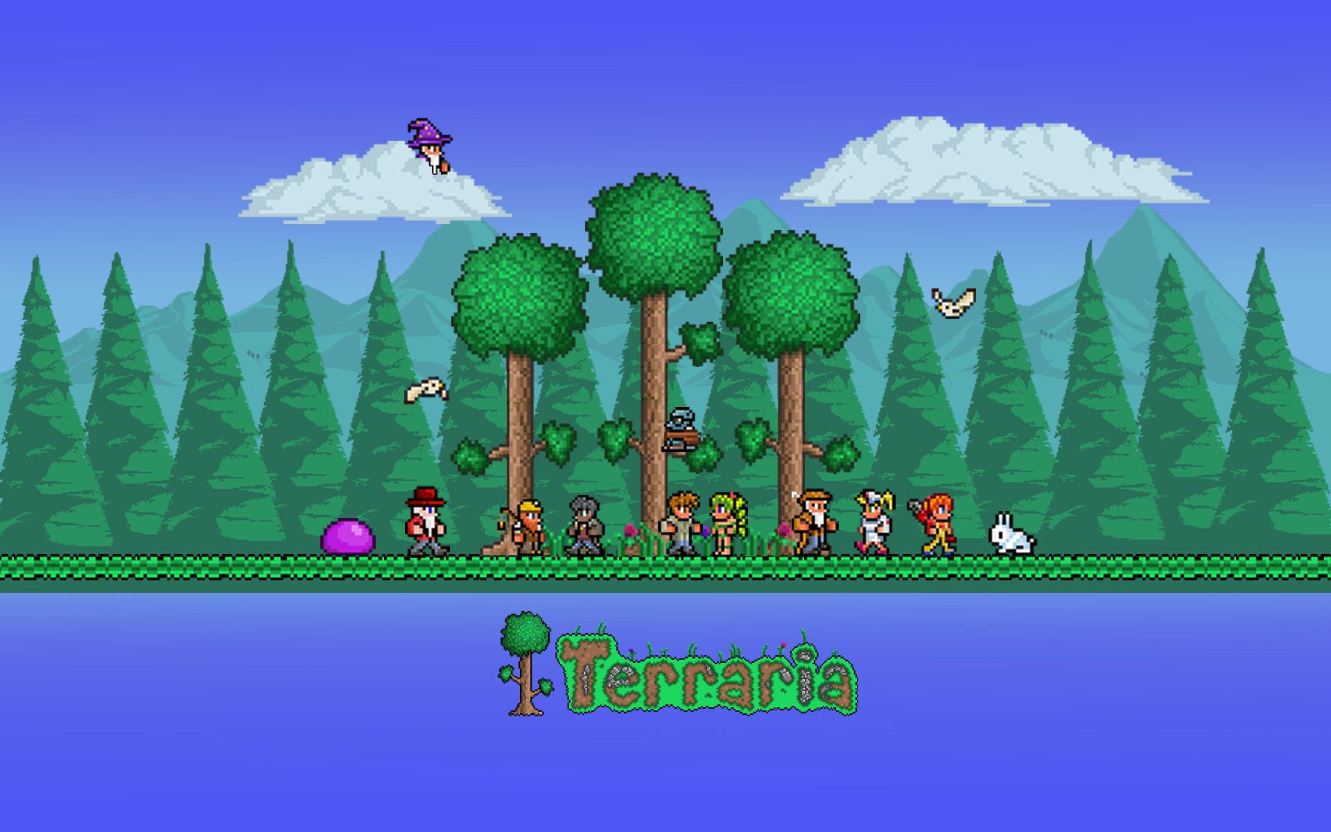 Terraria mondo pixel art, 1920x1200 Full HD+ WUXGA, Laptop