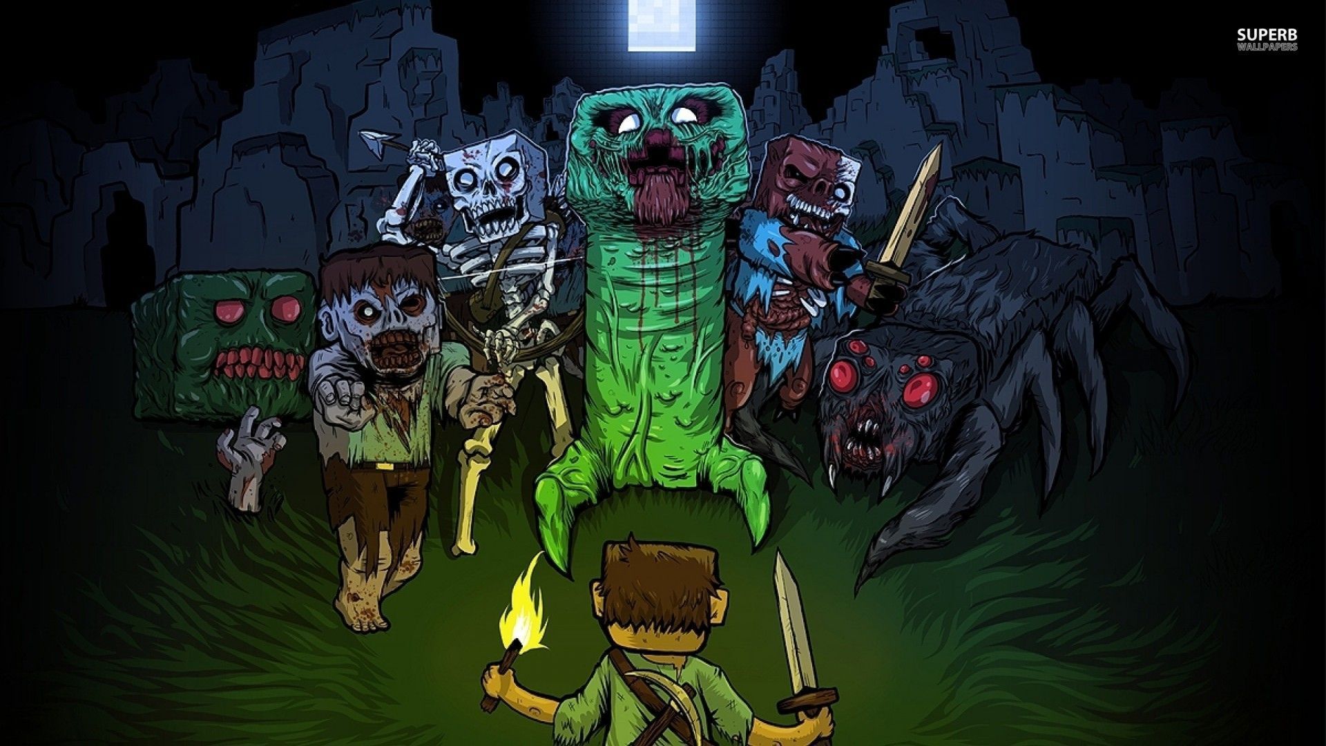 Occhio gigante boss Terraria, 1920x1080 Full HD, PC