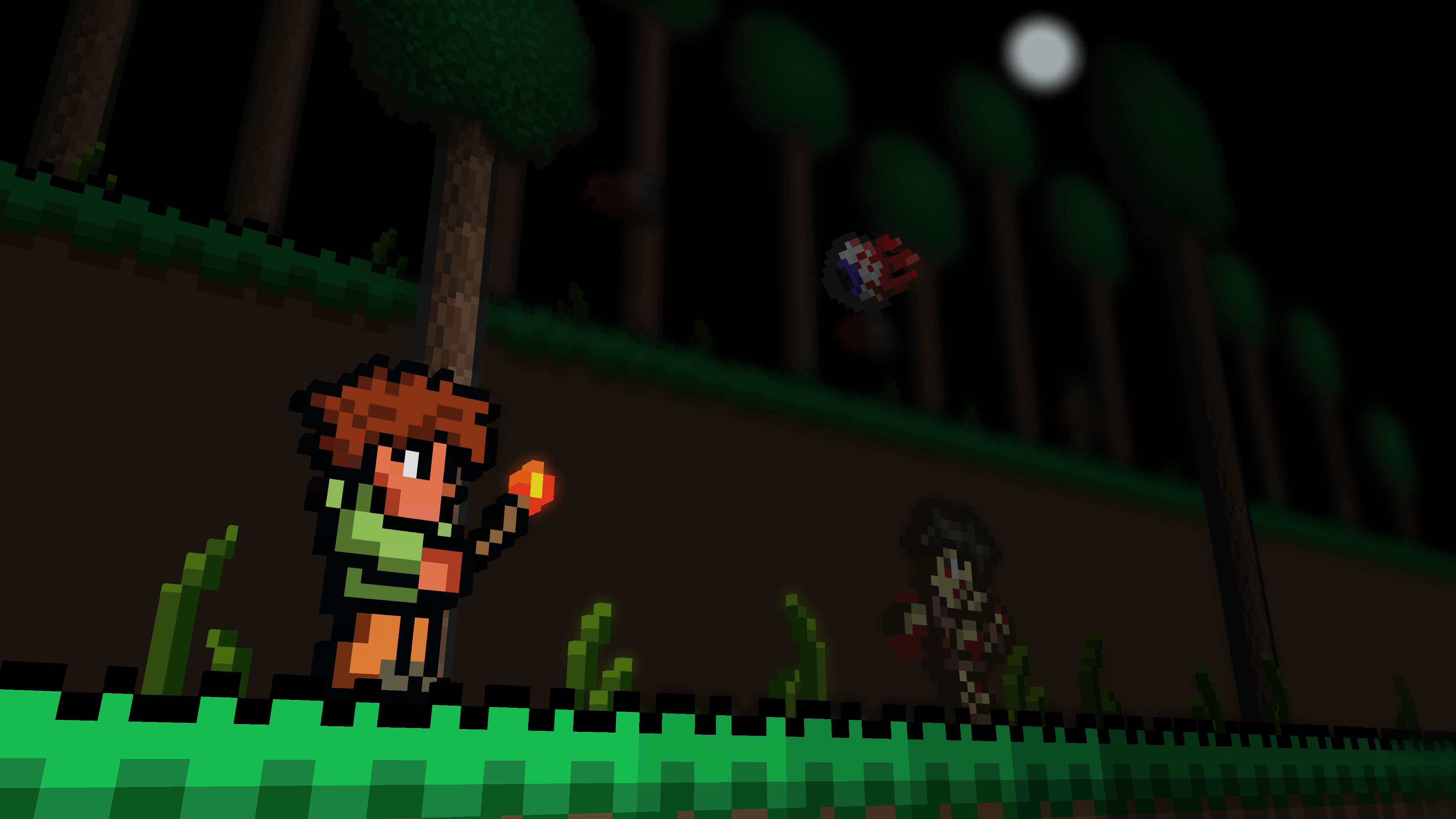 Terraria personaggi pixel art 3D, 1280x720 HD, Desktop