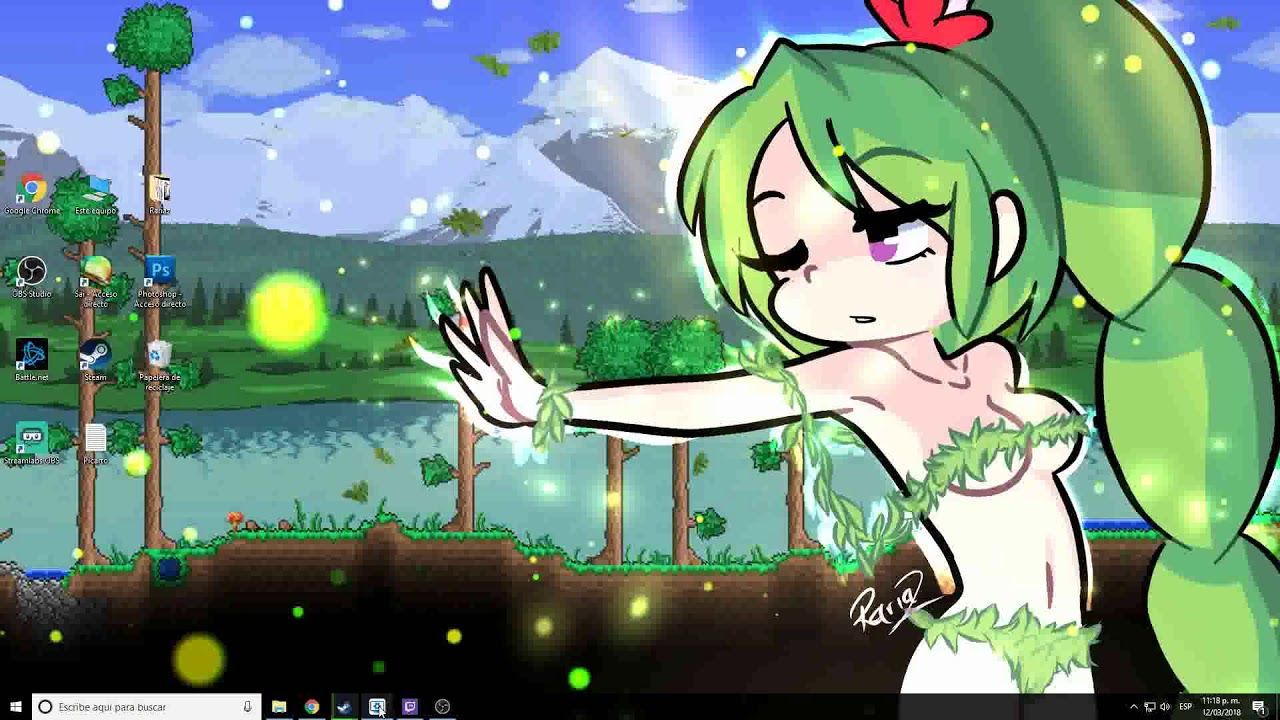 Terraria personaggi pixel art paesaggio, 1440x900 720p, PC