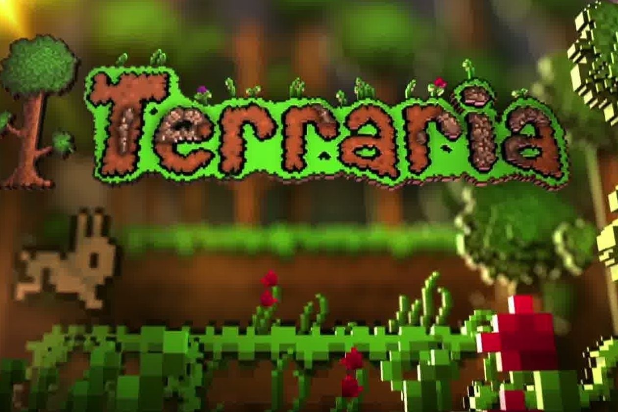 Personaggio pixel art Terraria notte, 4096x2304 Ultra HD, Monitor 4K