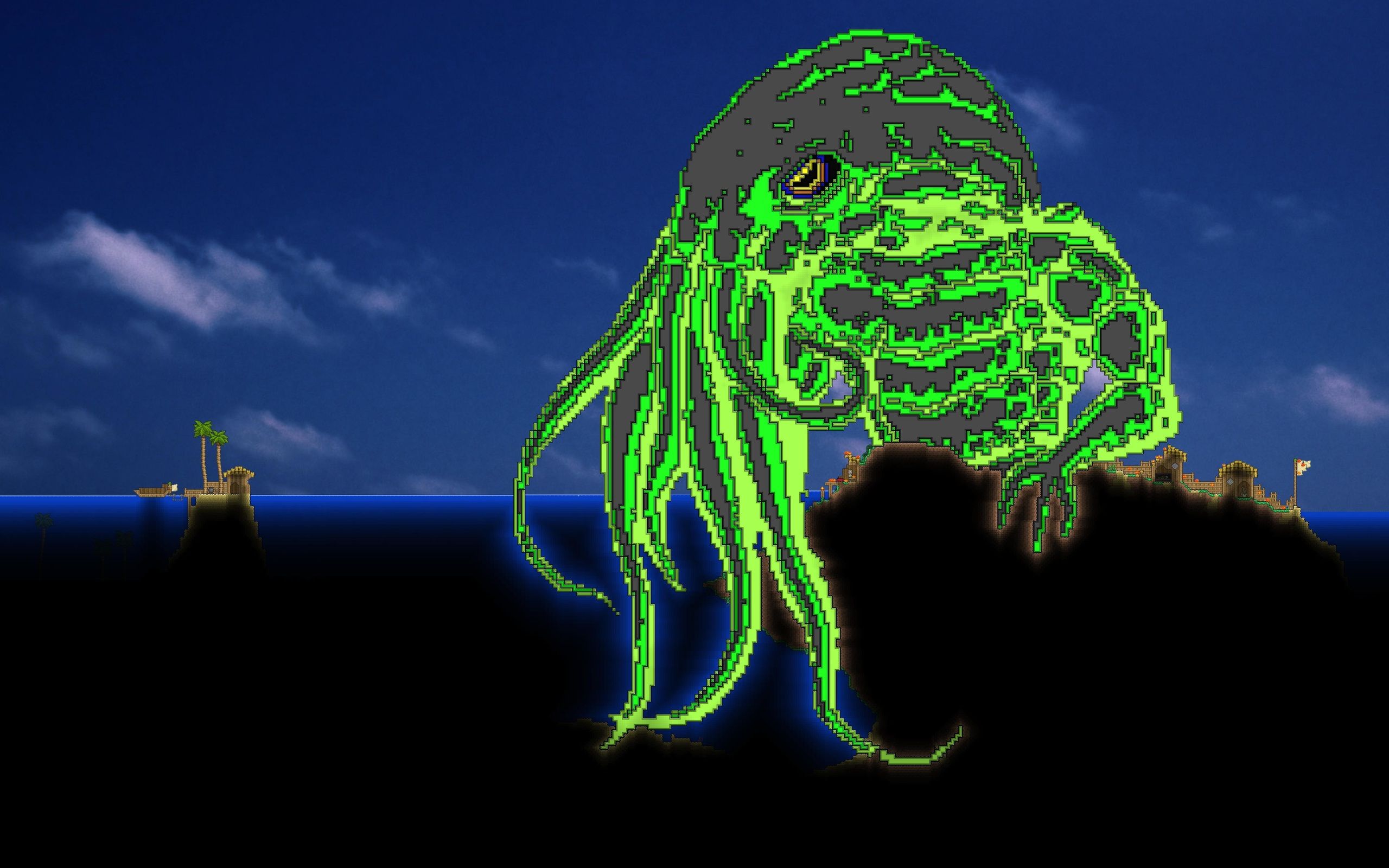Terraria mondo pixel art 3D, 1920x1080 1080p, Desktop