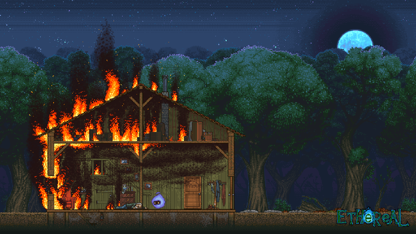 Terraria paesaggio pixel art, 1920x1080 Full HD, PC Desktop