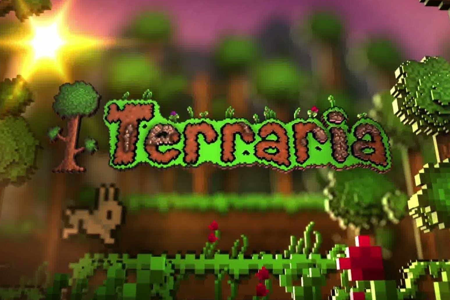 Terraria logo pixel art, 1547x1032 HD, Desktop