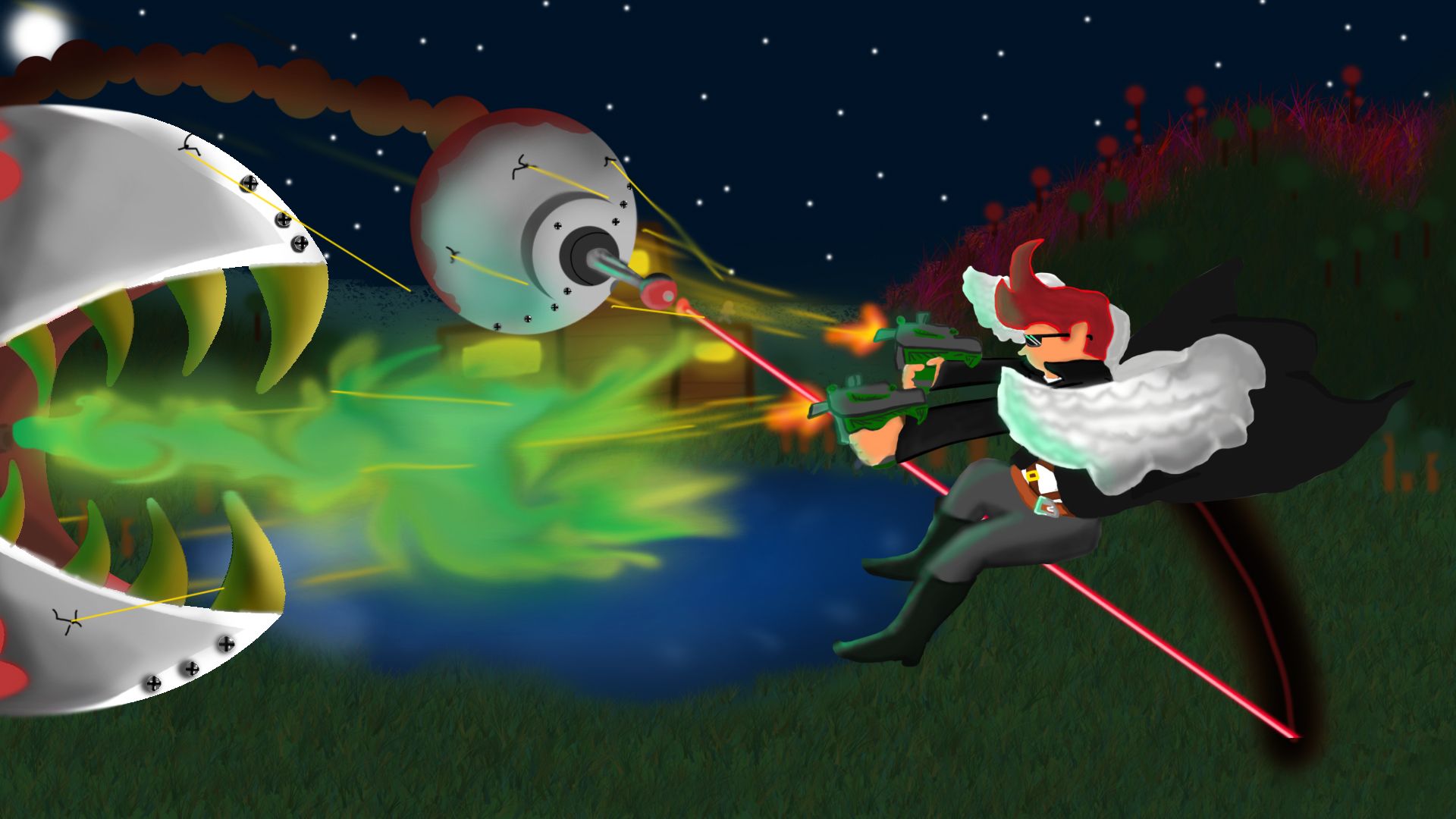Terraria Destroyer boss battaglia, 1280x720 720p, iMac