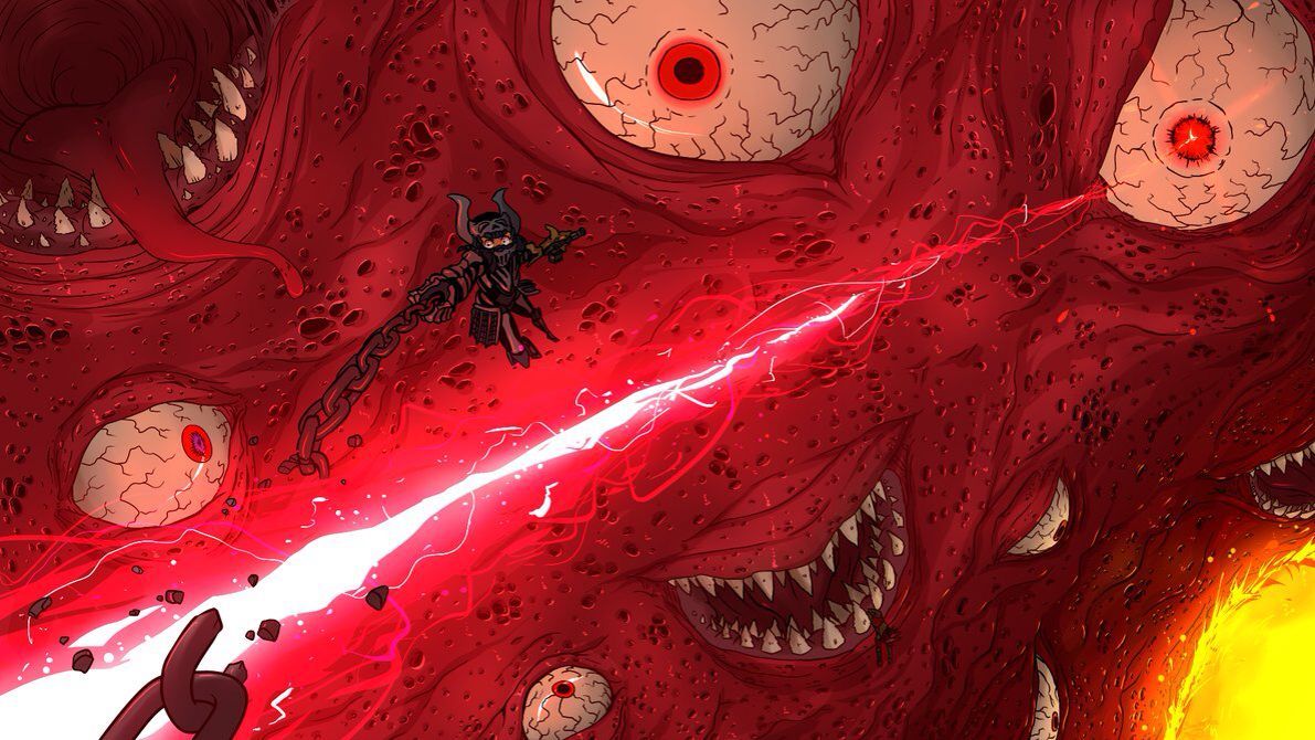 Destroyer boss Terraria rosso, 1191x670 HD, iMac