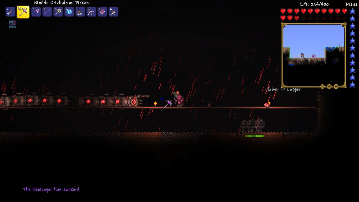 Personaggio Terraria contro Destroyer, 1920x1080 Full HD, Laptop