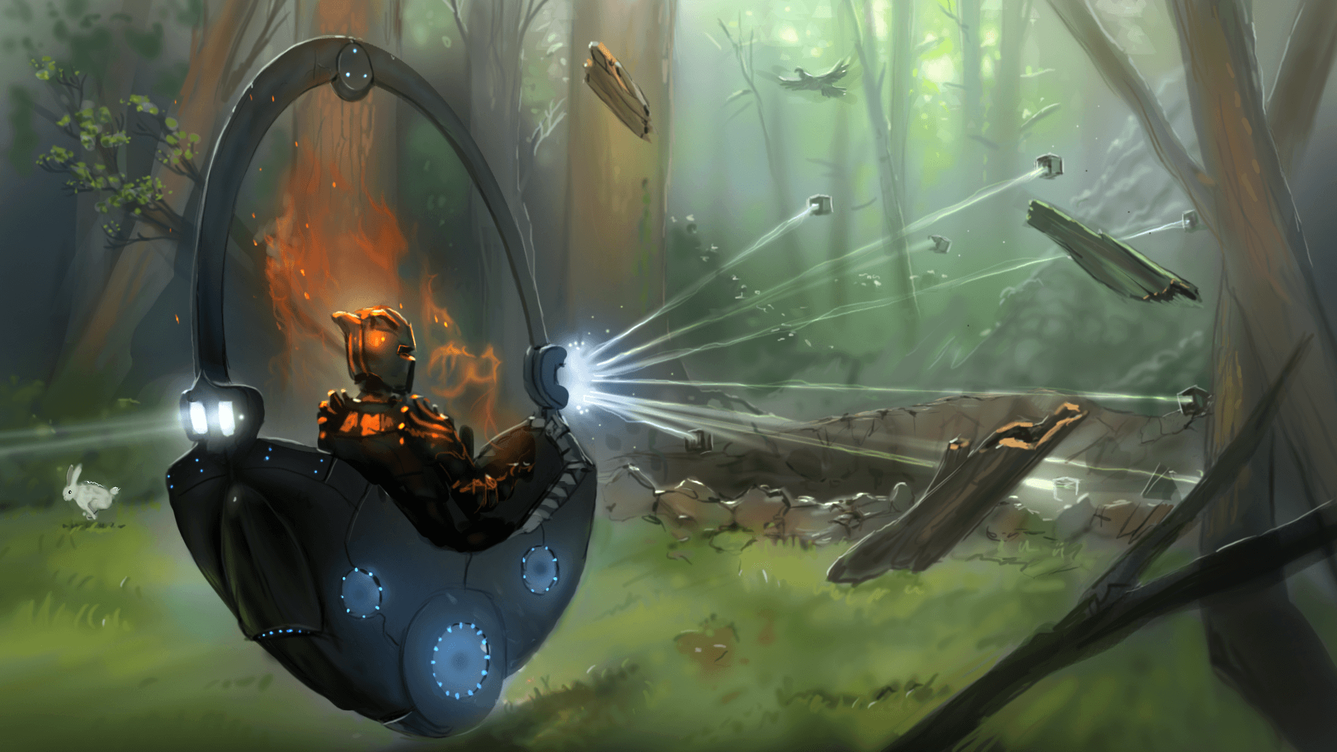 Destroyer boss Terraria foresta, sandbox 2D, 1920x1080 1080p, PC