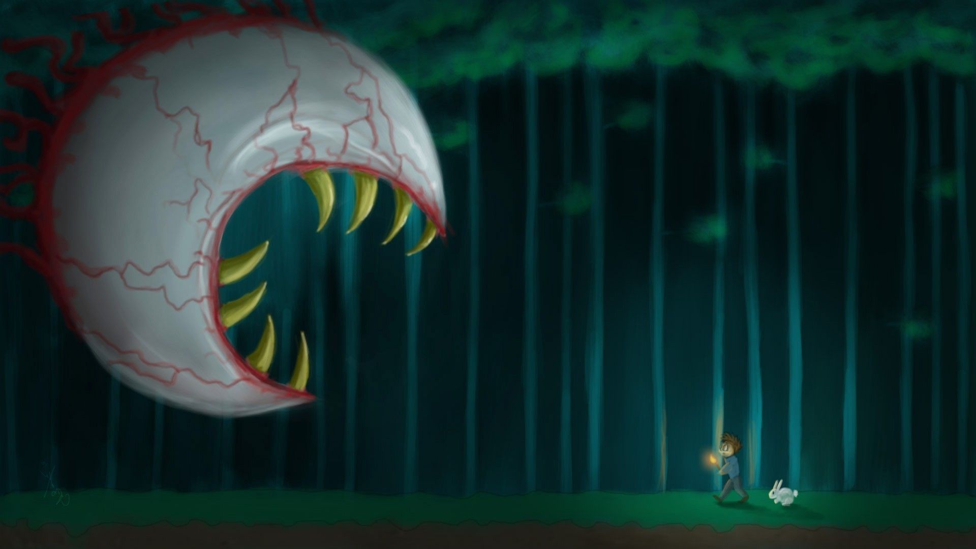 The Twins Terraria boss, 1920x1080 Full HD 1080p, Desktop