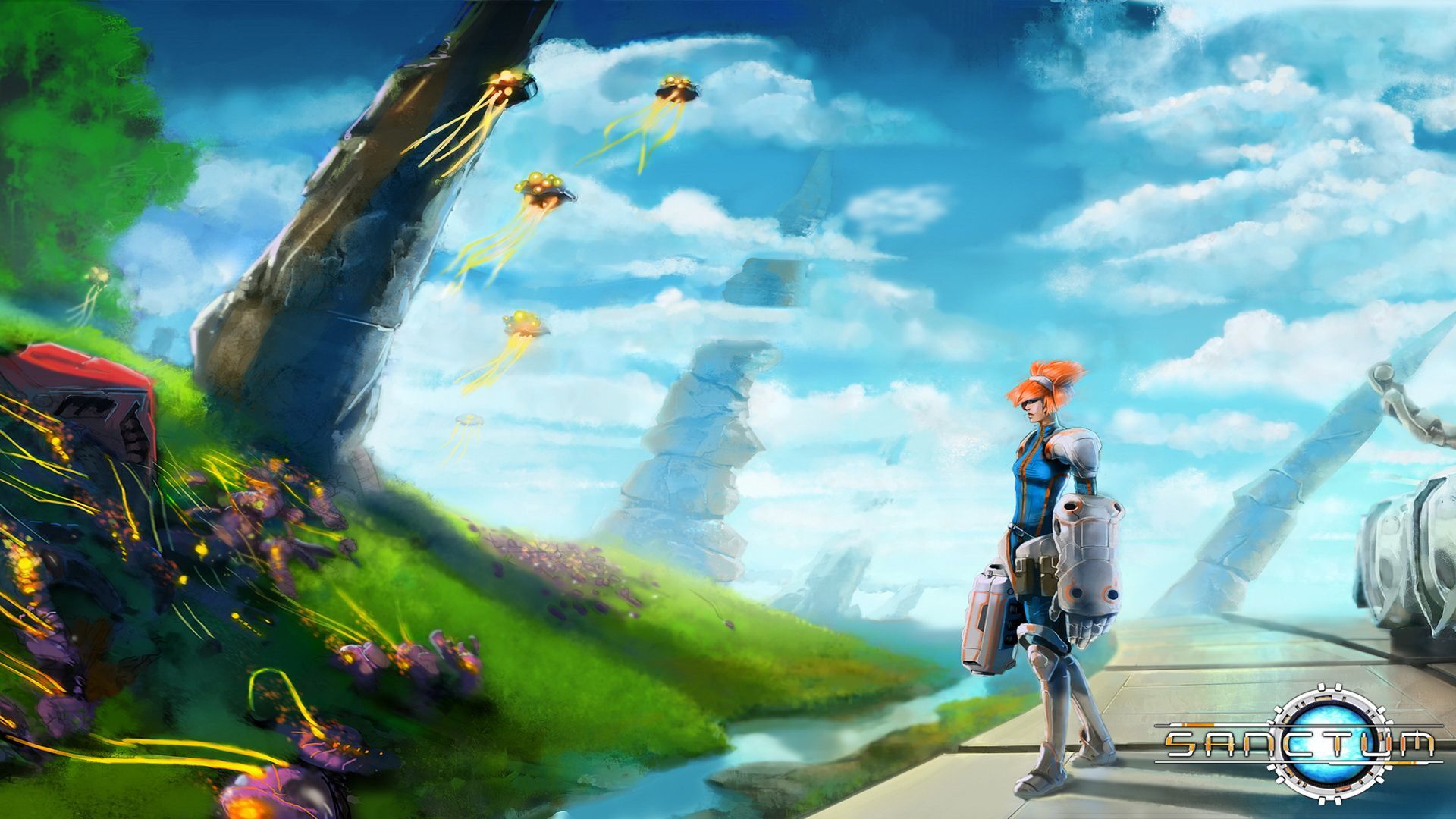 Terraria paesaggio fantasy personaggio, 1920x1080 Full HD 1080p, Desktop