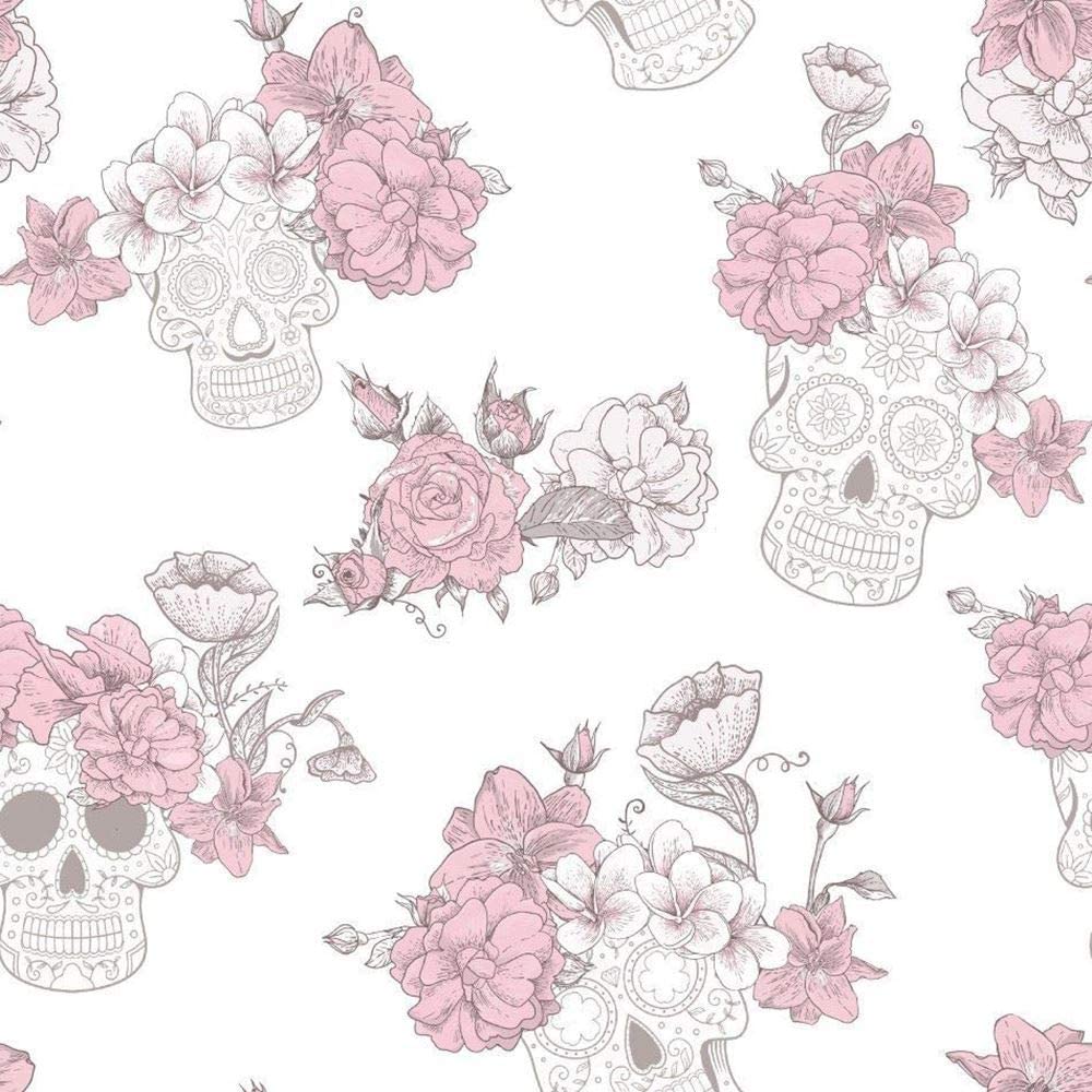 Teschi floreali rosa e bianco, 1000x1000 HD, Desktop