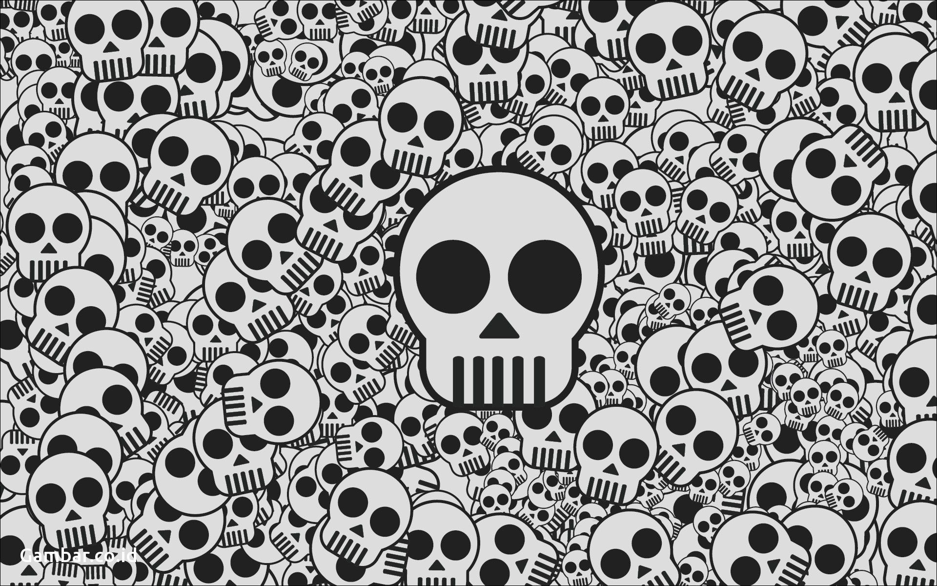Teschi carini pattern bianco nero, 1920x1200 WUXGA, iMac