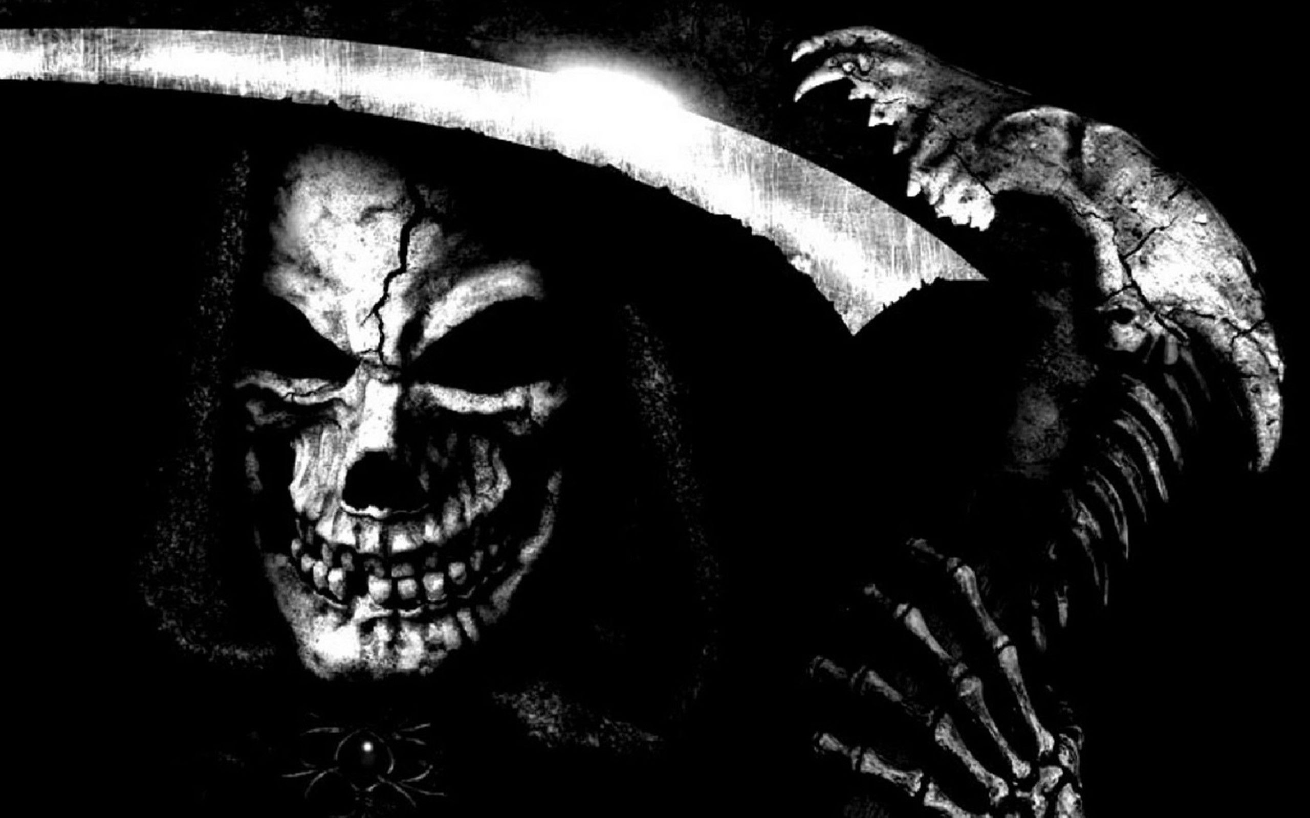 Teschio spaventoso morte oscura, 2560x1600 WQXGA, Desktop