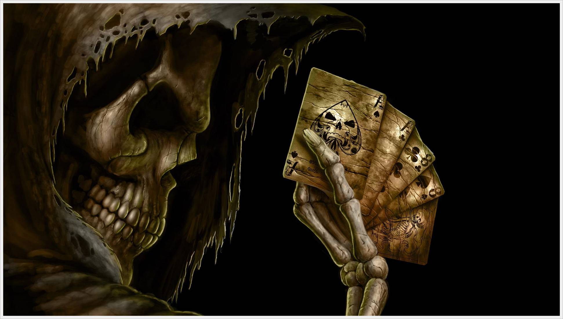 Grim Reaper con carte da gioco, 1942x1102 1080p, Desktop