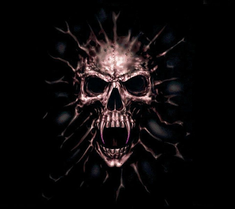 Teschio vampiro ringhiante spine, 960x854 HD, PC