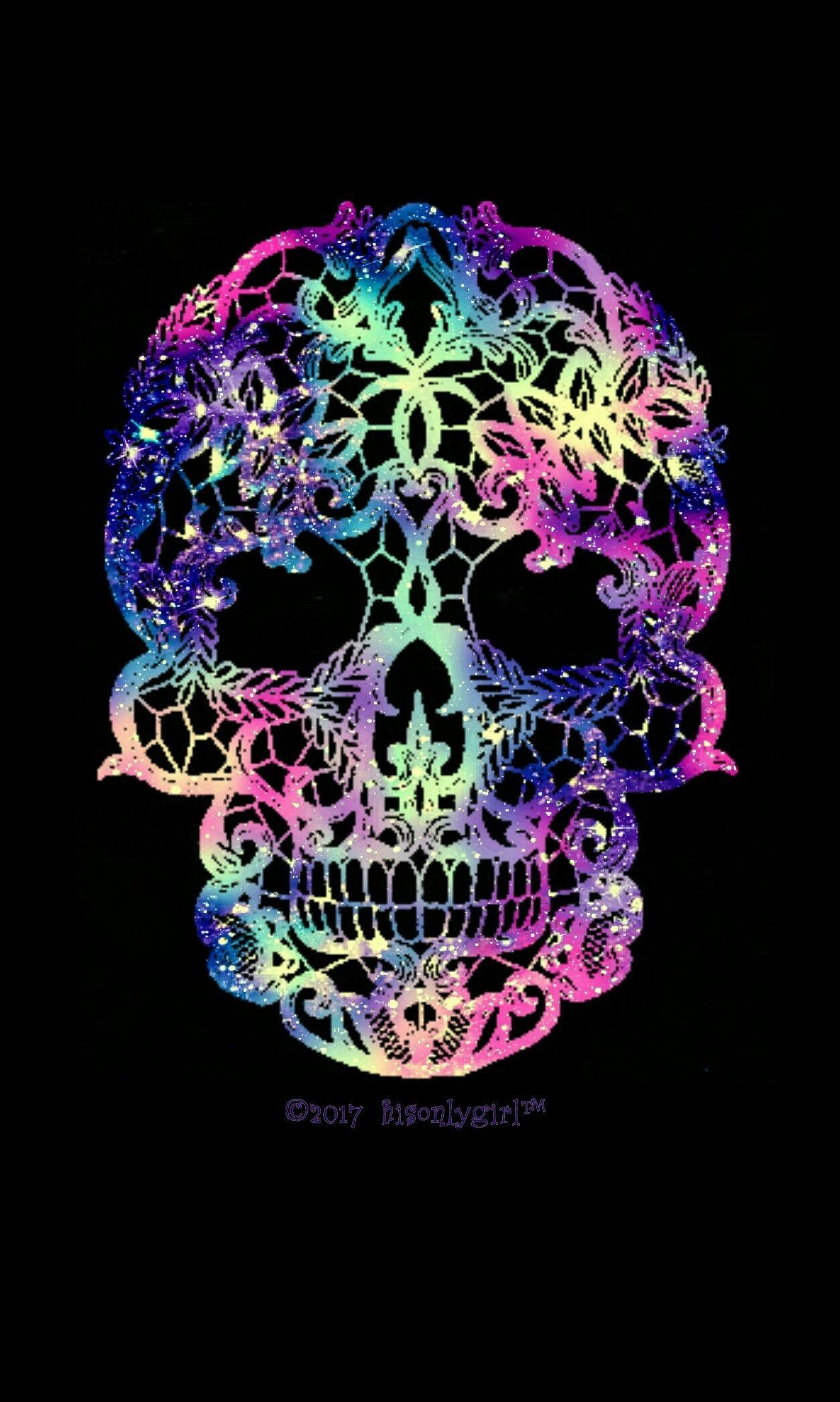 Teschio decorativo colorato pattern, 1253x2090 Full HD Verticale, iPhone