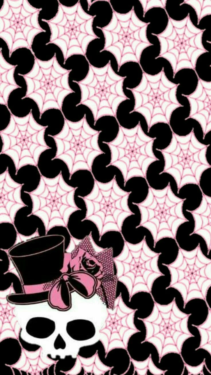 Teschio con cappello e ragnatele, 736x1308 Verticale, Mobile