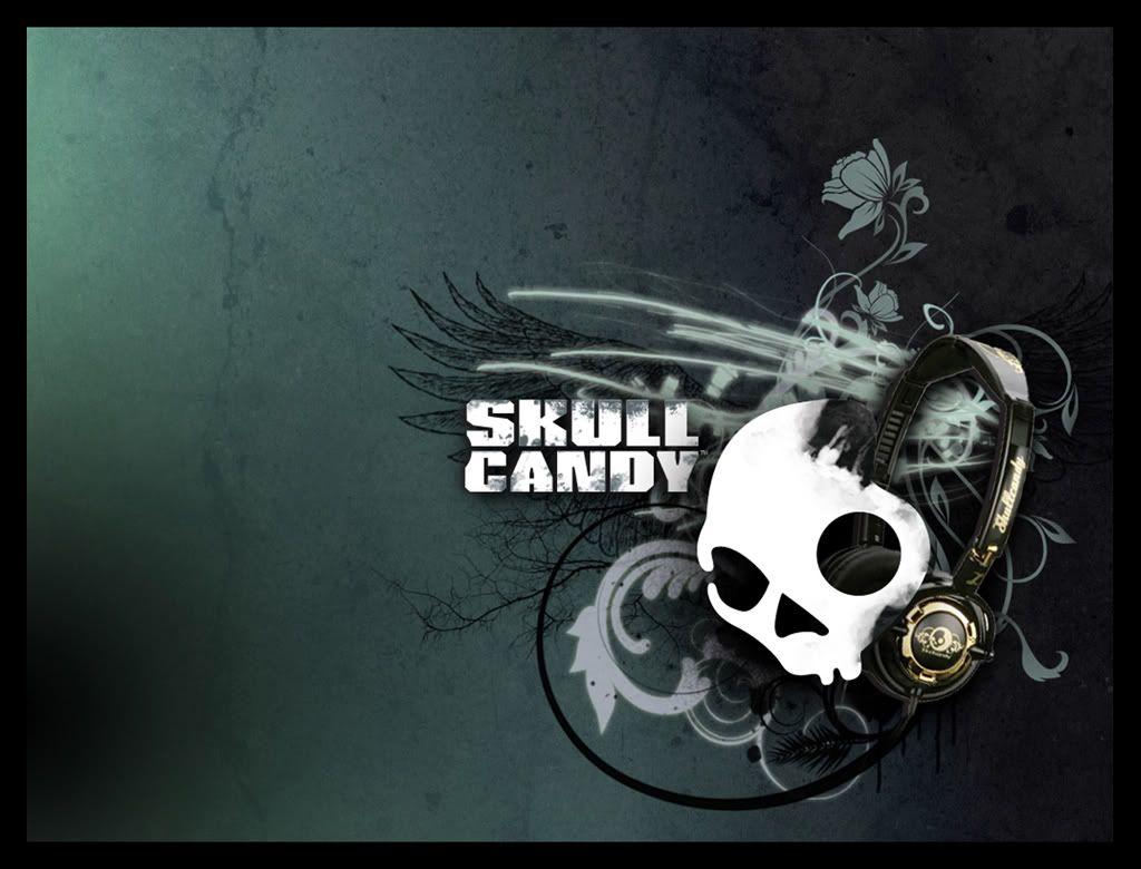 Teschio con cuffie stile grunge, 1366x768 HD, Desktop