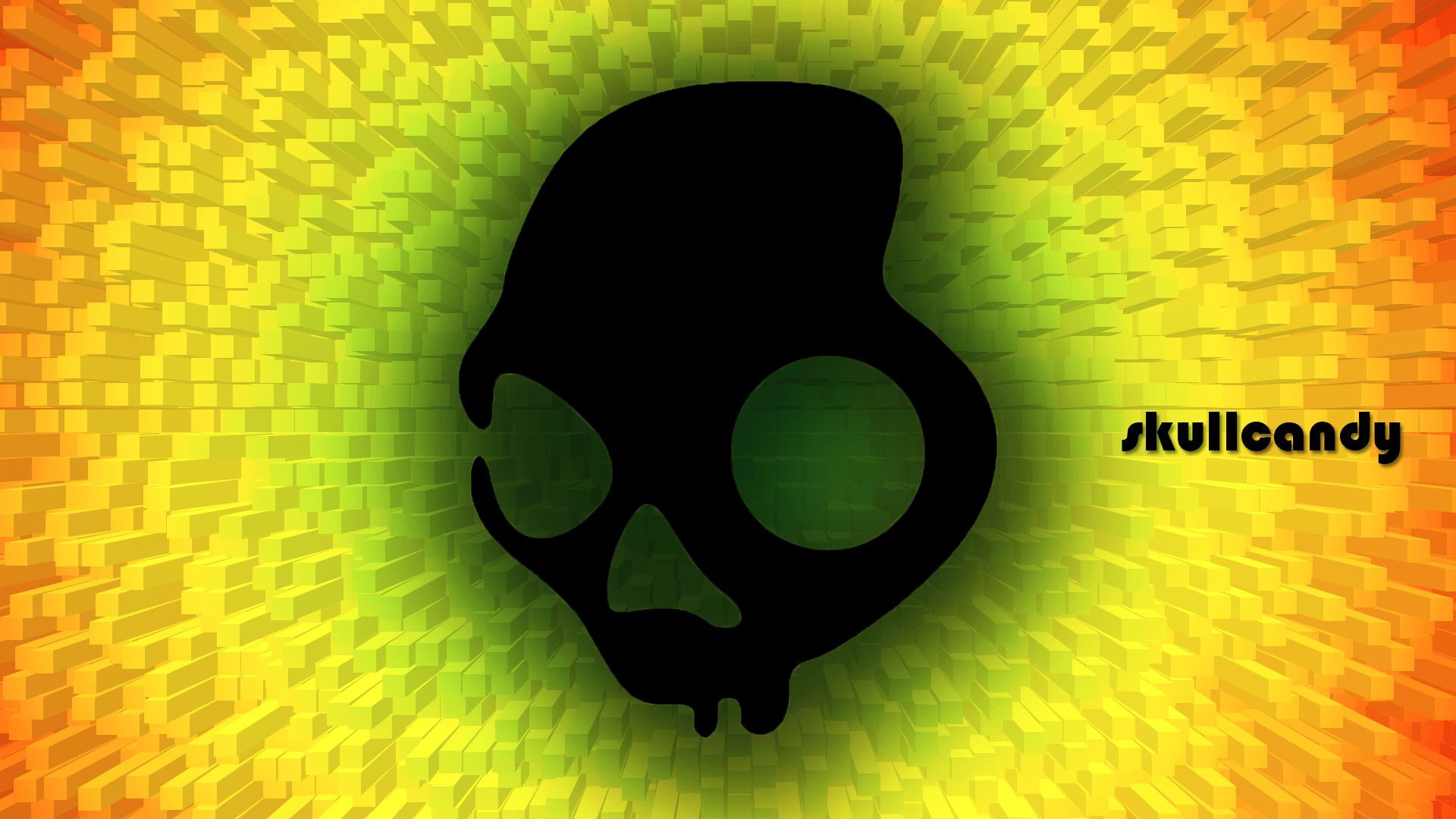Teschio verde con simbolo radioattivo, 1920x1080 Full HD, PC Desktop