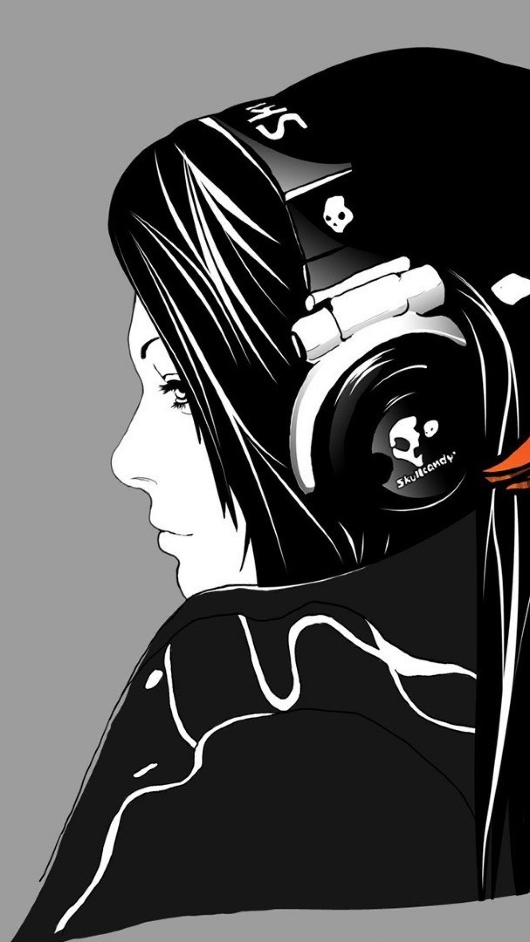 Cuffie bianche minimaliste sfondo nero, 1280x800 720p, Laptop
