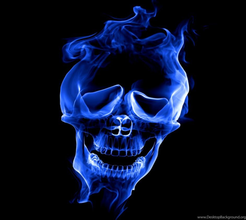 Teschio di fumo blu, 942x846 HD, Desktop