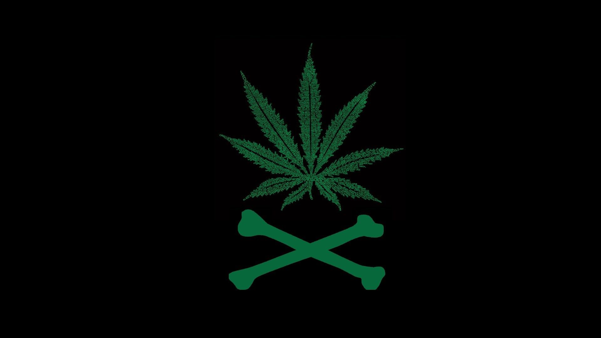 Teschio e foglia marijuana neon verde, 720x1280 Full HD Verticale, iPhone