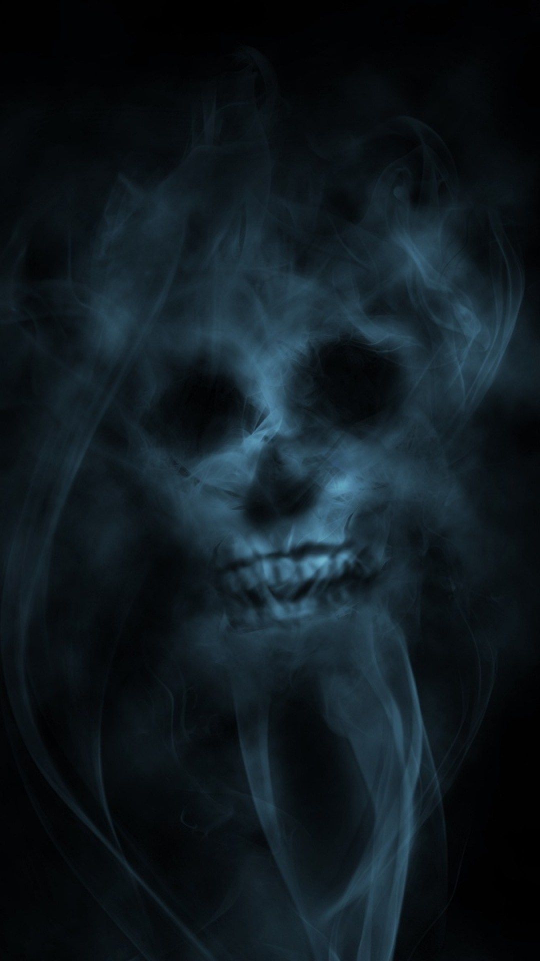 Teschio di fumo scuro, 1080x1920 Full HD Verticale, Smartphone
