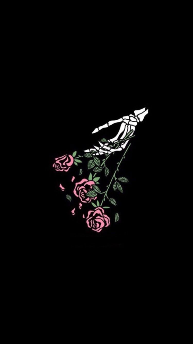 Mano scheletro con rose, 750x1334 Verticale, Mobile