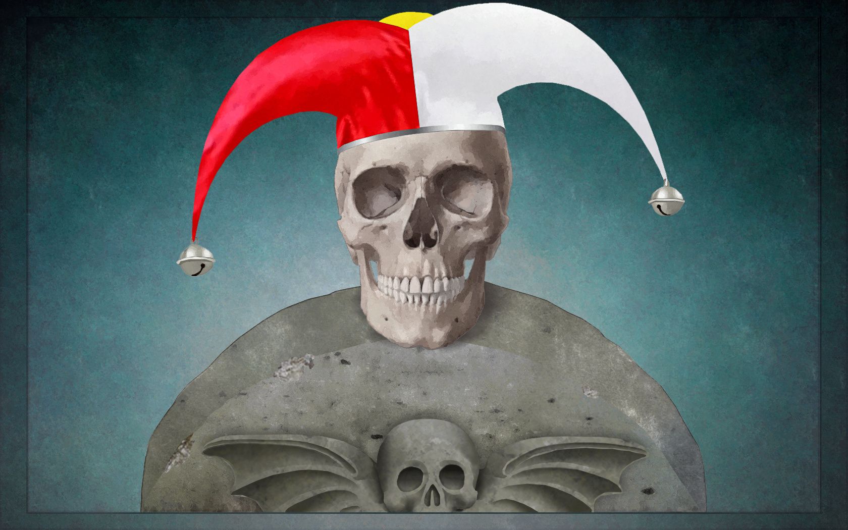 Teschio con cappello da giullare, 1680x1050 HD, Desktop