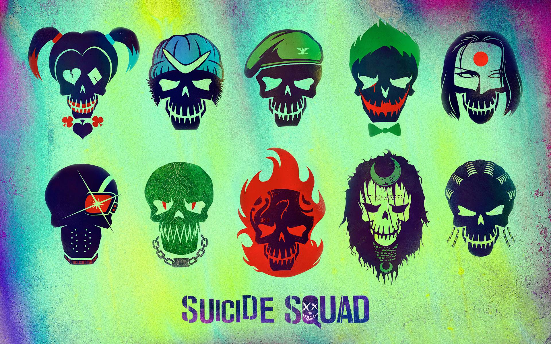 Suicide Squad teschi personaggi, DC Comics, 1920x1200 Full HD+ WUXGA, Desktop