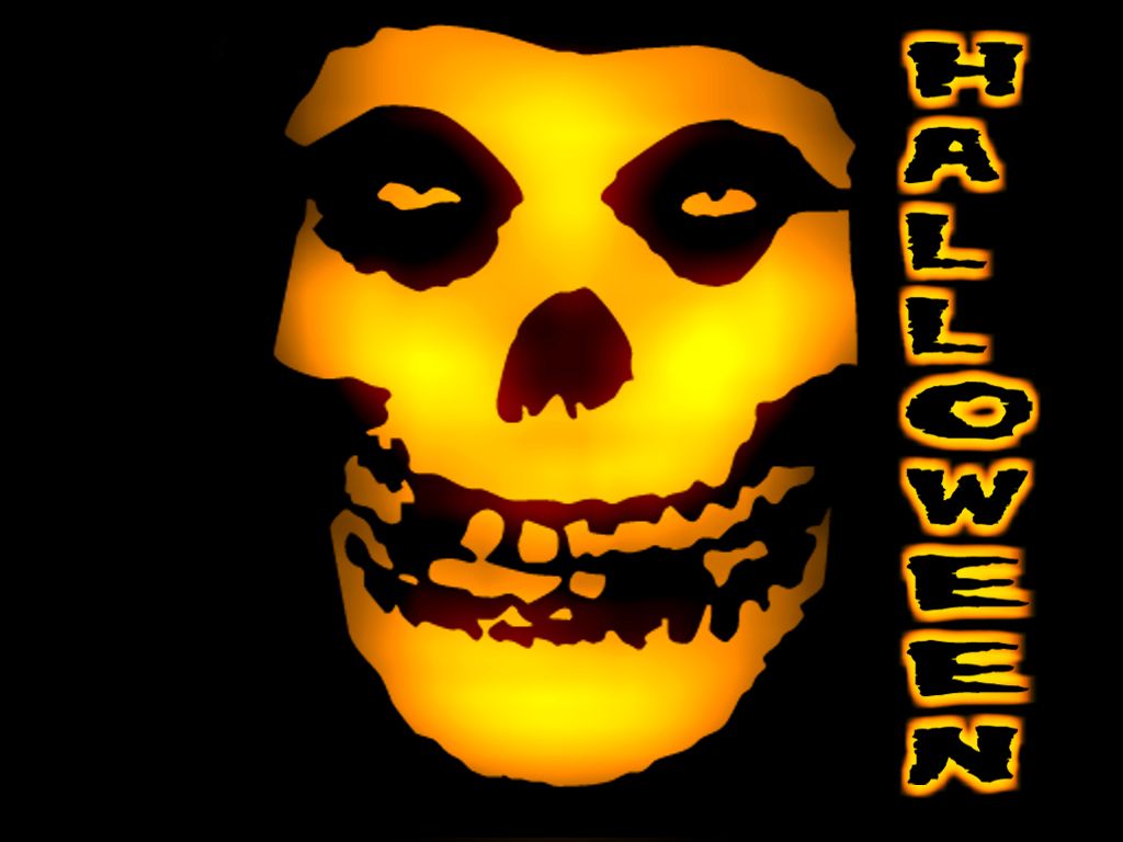 Teschio Misfits arancione Halloween, 1024x768 HD, Desktop