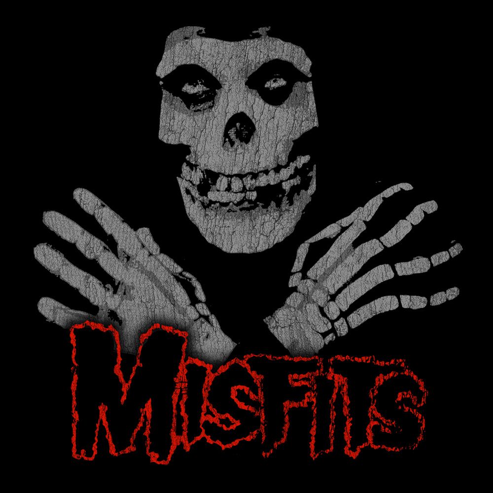 Teschio Misfits mani scheletro, punk, 1000x1000 HD, Desktop