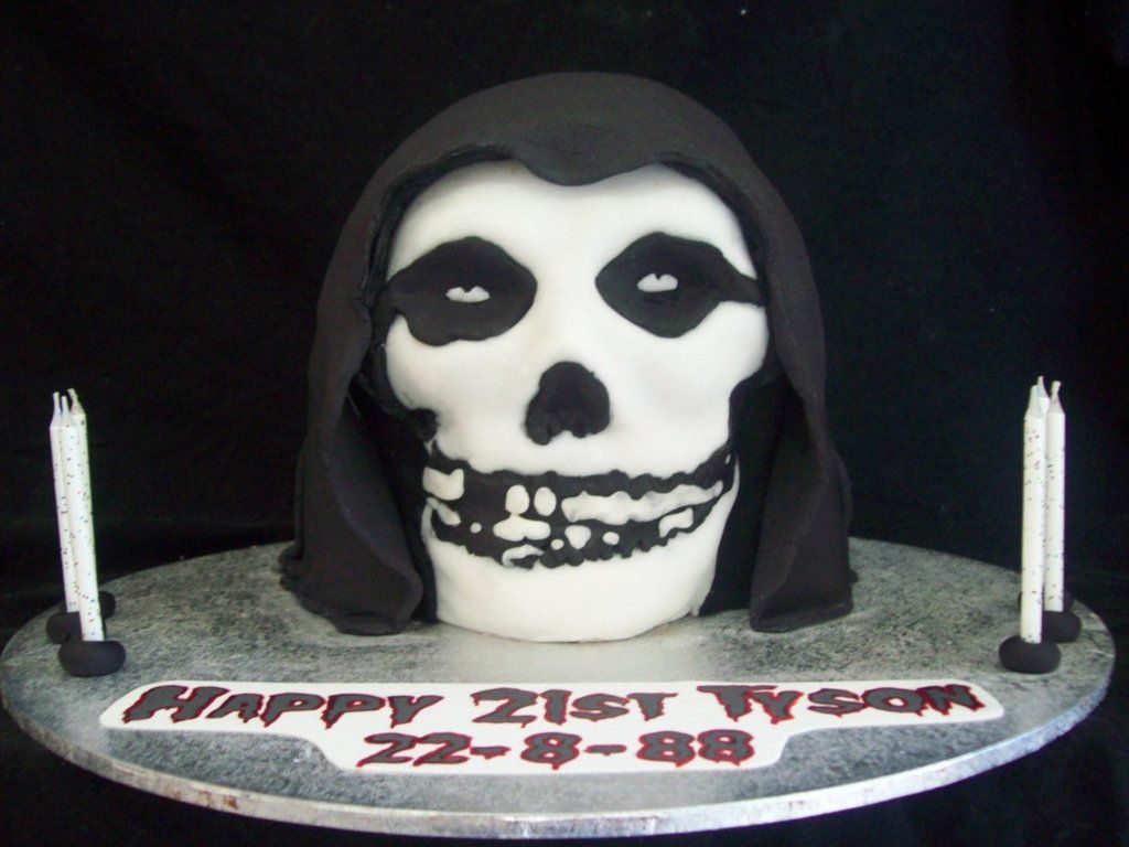 Torta teschio Misfits nero, 1024x768 HD, iMac