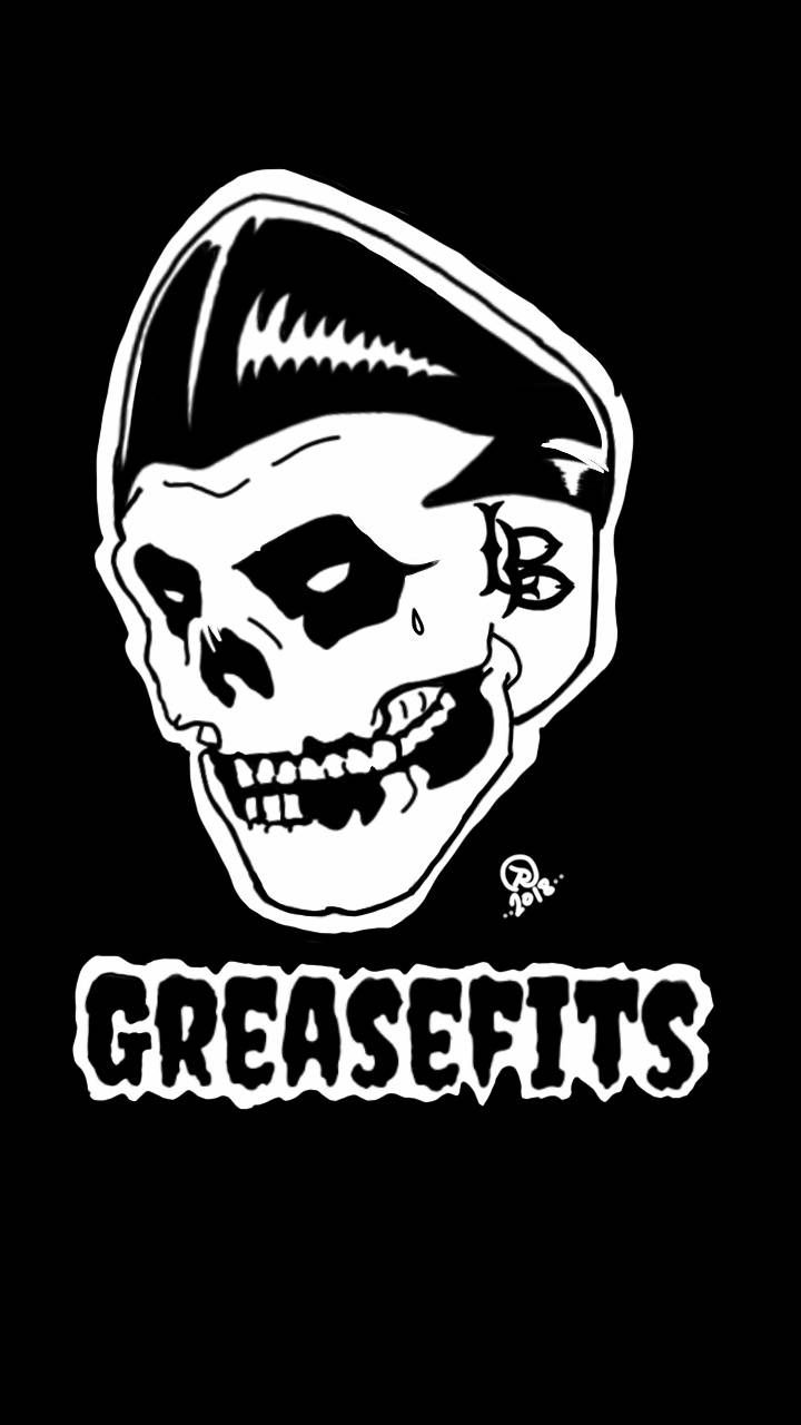 Teschio Misfits stile punk, 720x1280 Verticale, Telefono