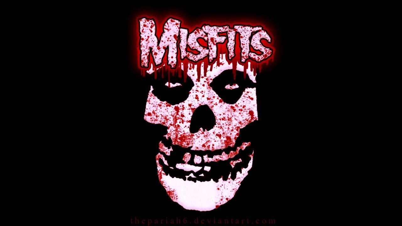 Teschio Misfits logo rosso, 1280x720 HD, PC Desktop