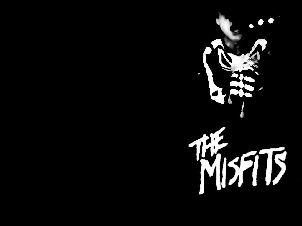 Teschio Misfits logo bianco nero, 1024x768 HD, iMac