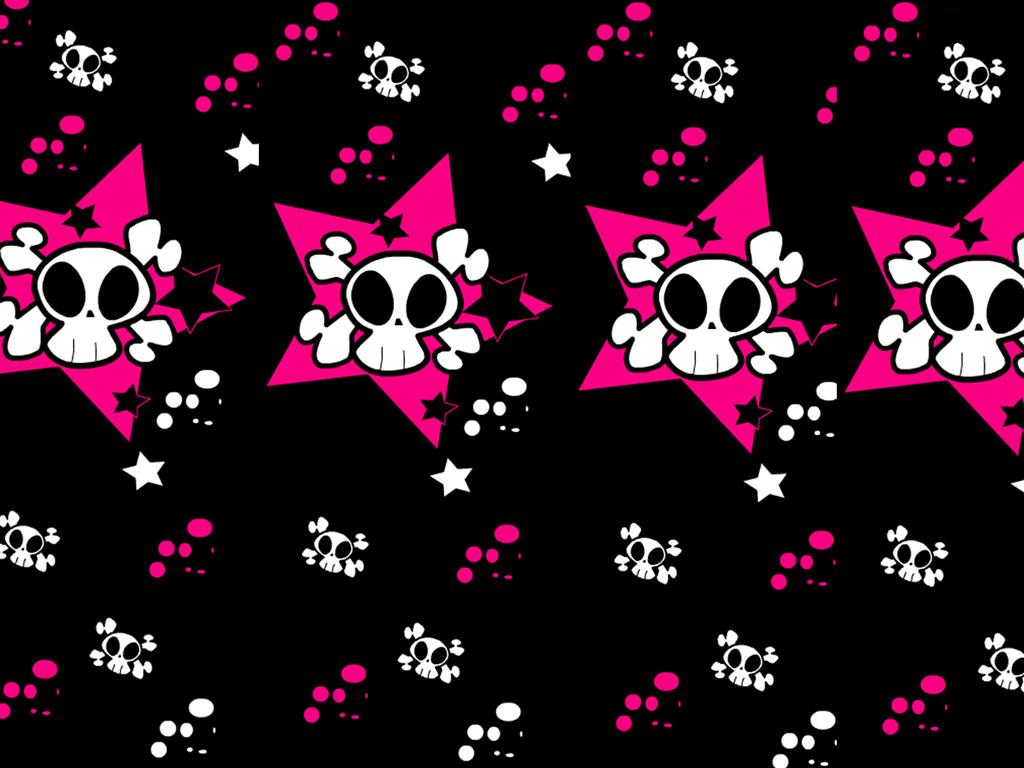 Teschi emo rosa e nero, 1024x768 HD, iMac