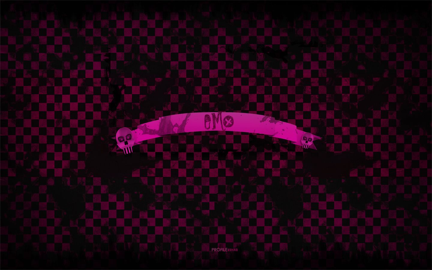 Teschio emo rosa a scacchi, 1440x900 720p, Laptop