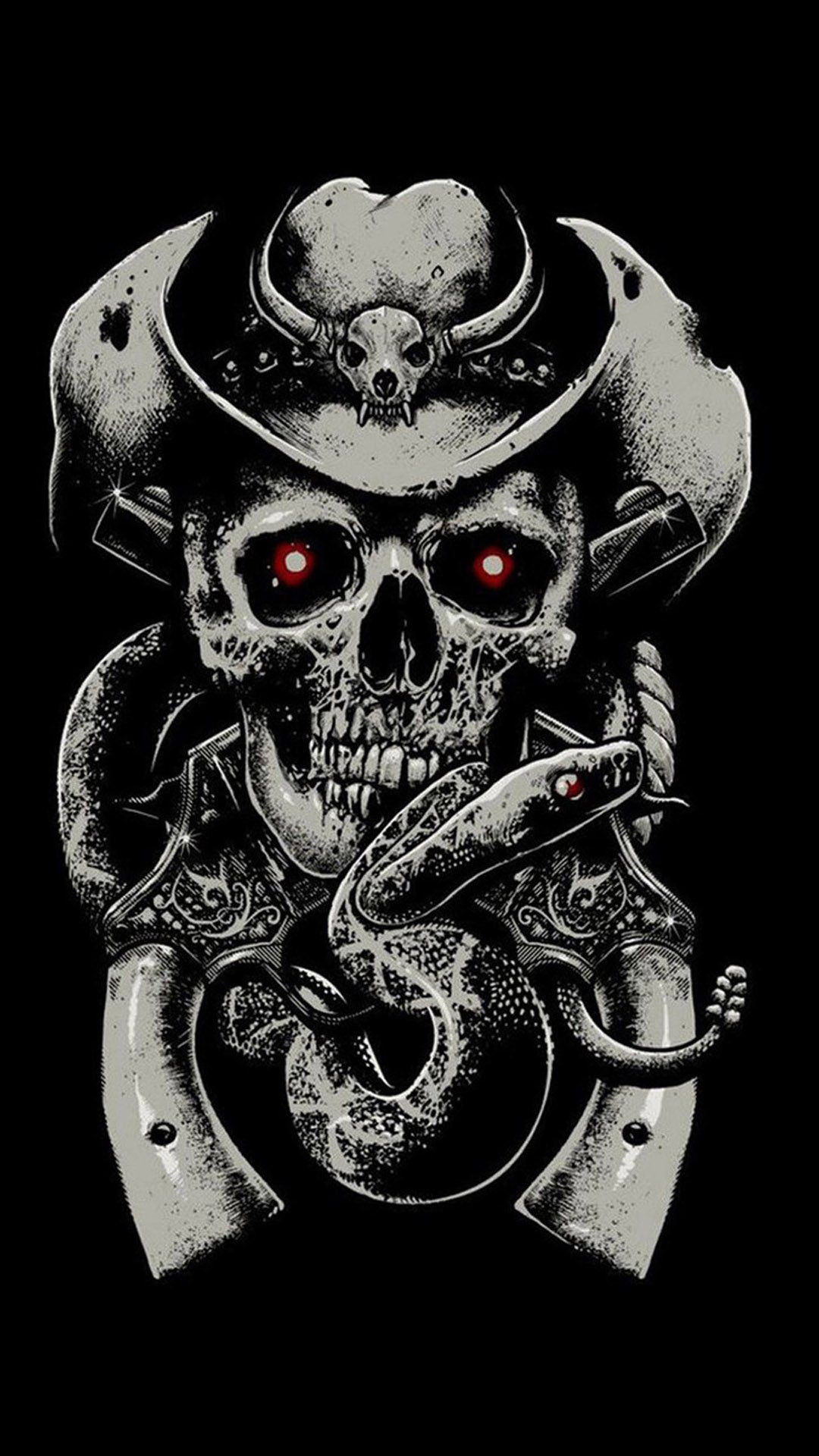 Teschio pirata occhi rossi, 1080x1920 Full HD Verticale, Smartphone