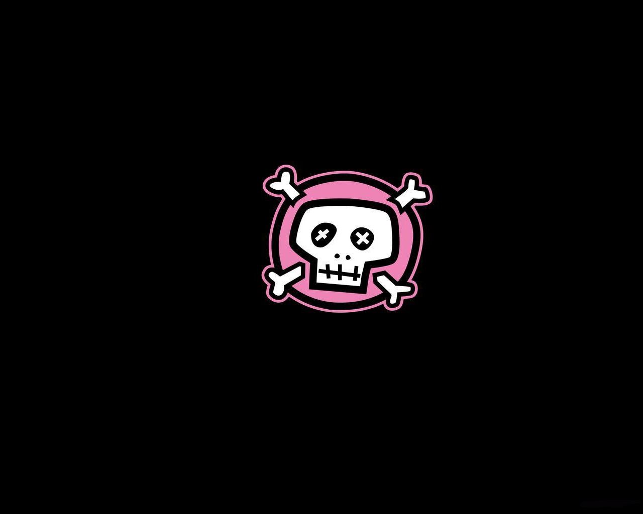 Teschio rosa con ossa incrociate, 1280x1024 HD, Desktop