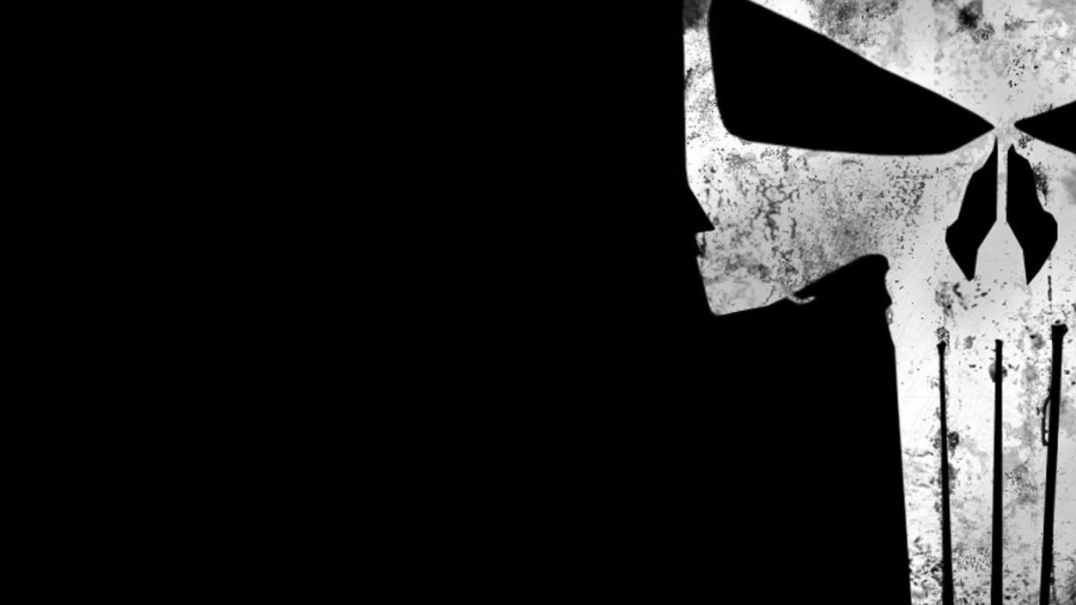 Teschio Punisher bianco nero, Frank Castle, 1200x675 HD, Desktop
