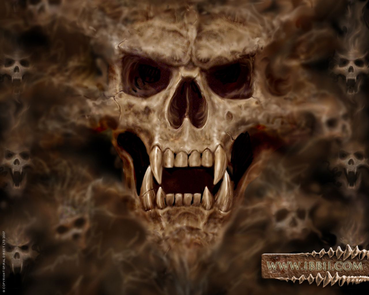Teschio demoniaco con zanne, 1280x1024 HD, Desktop