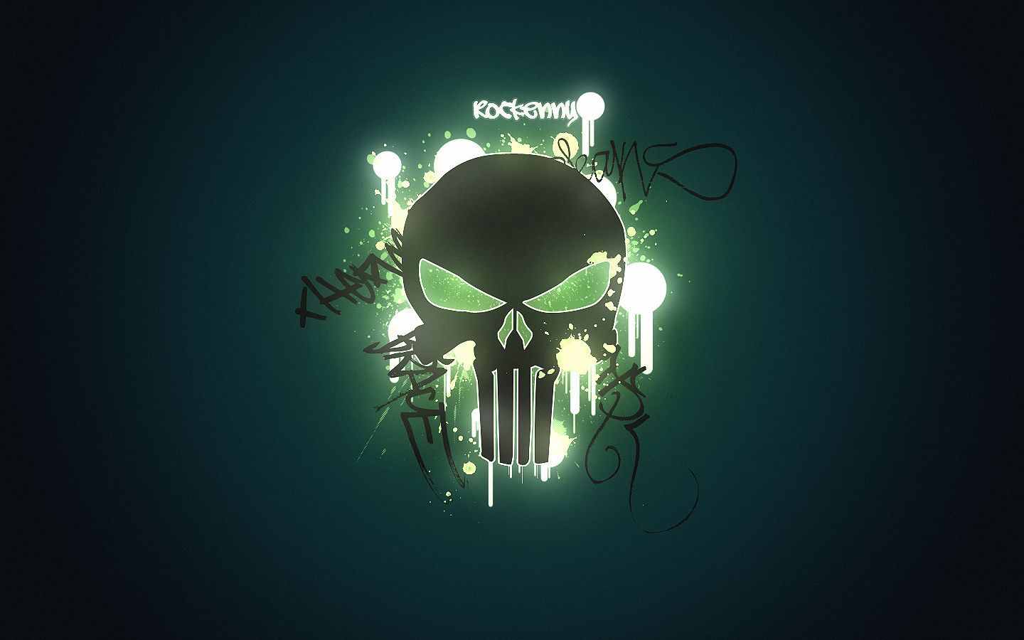 Teschio hacker verde matrix, 1366x1024 720p, Laptop
