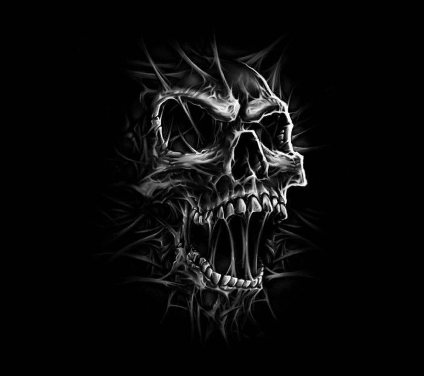 Teschio hacker rosa neon, 2276x1280 2K, Desktop