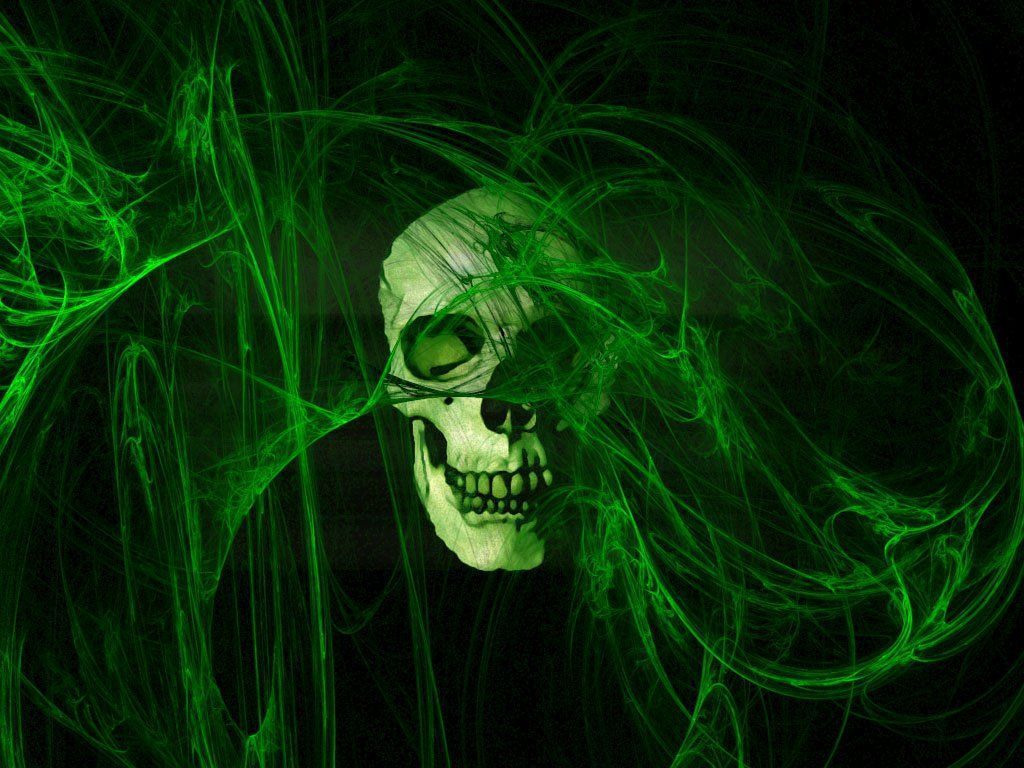 Teschio Punisher luce verde neon, Frank Castle, 1440x900 HD, Desktop