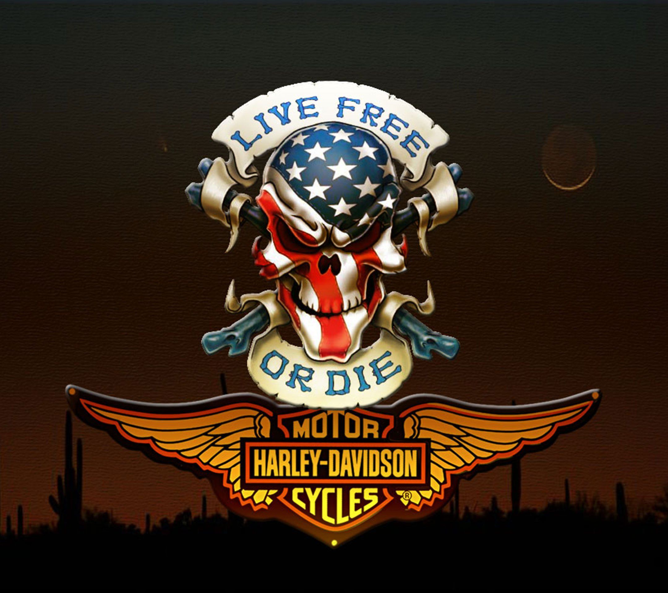 Teschio Harley-Davidson Live Free, 2160x1920 alta risoluzione, Desktop