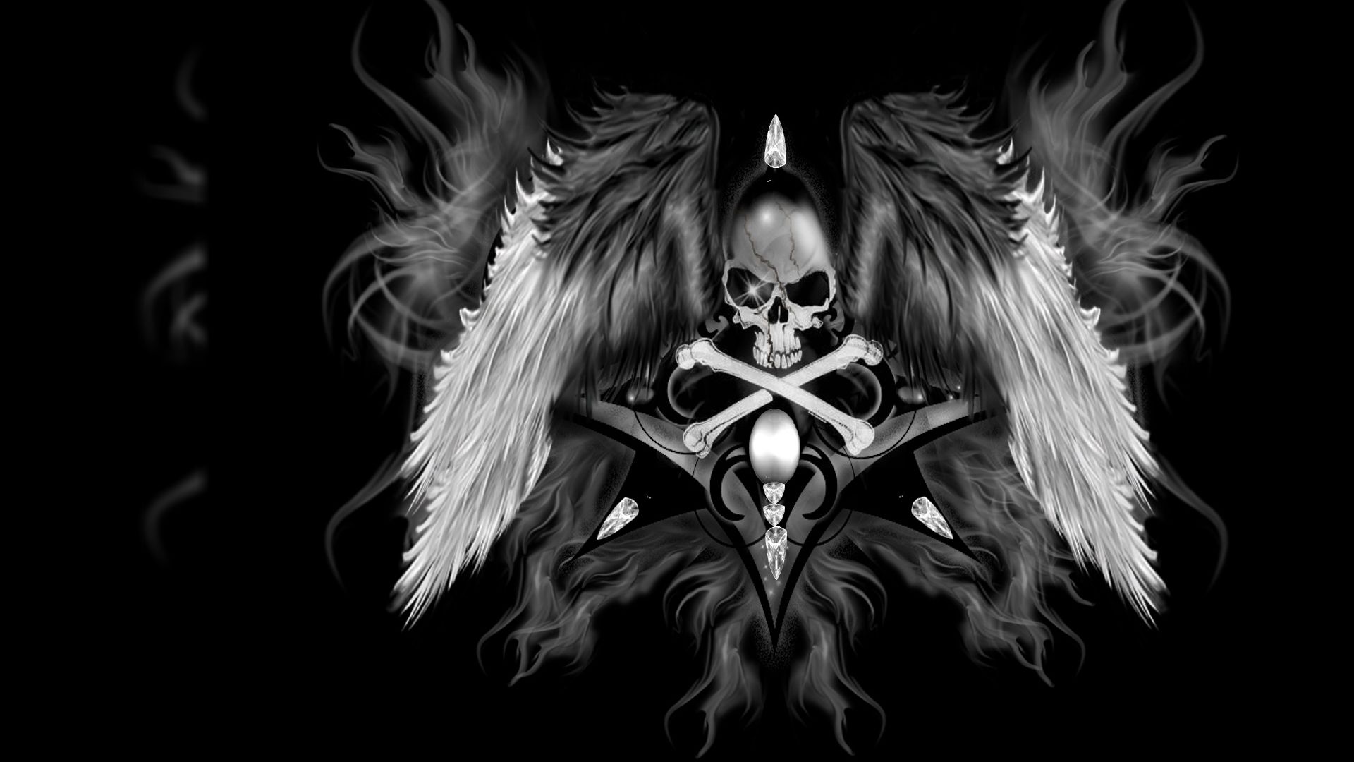 Teschio Harley-Davidson disegno grigio, 1280x1024 HD, Notebook Gaming