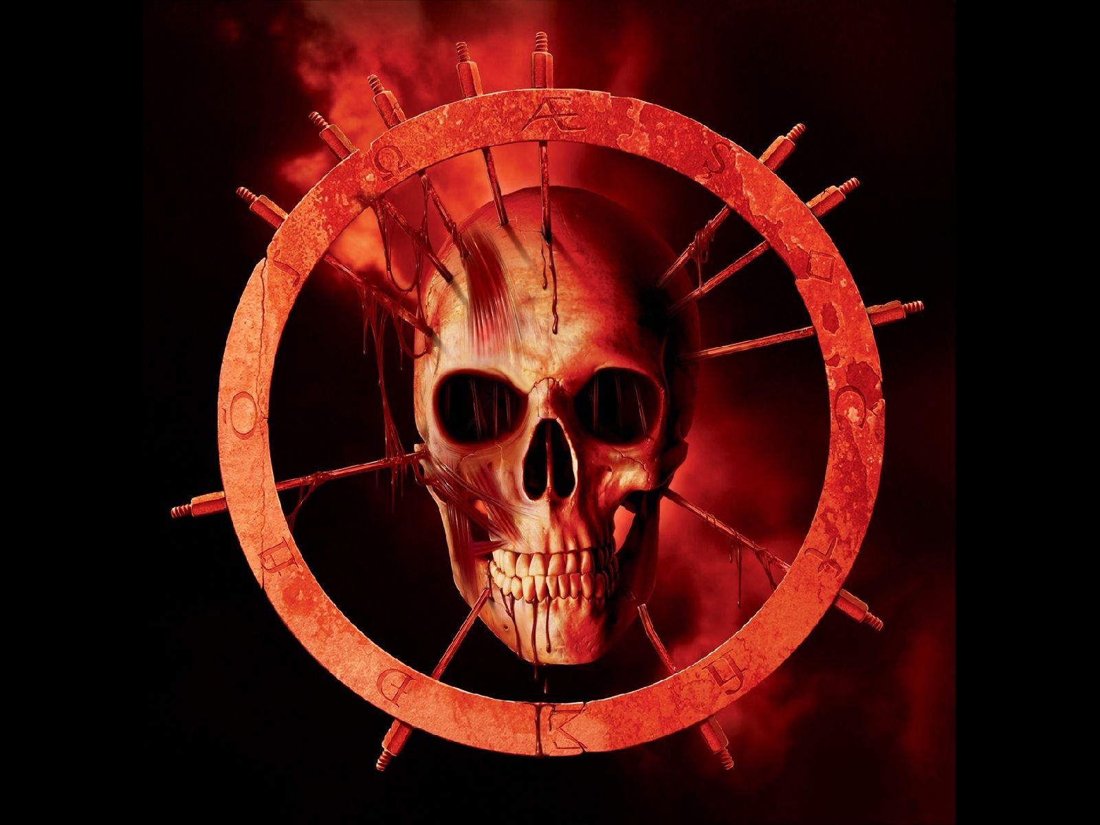 Teschio rosso con ruota gotica, 1600x1200 HD, Lenovo Legion